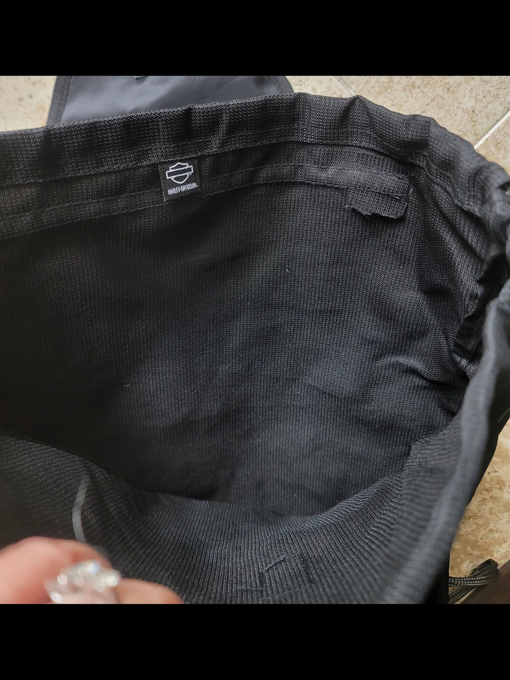Harley-Davidson American Legend Black Drawstring Backpack